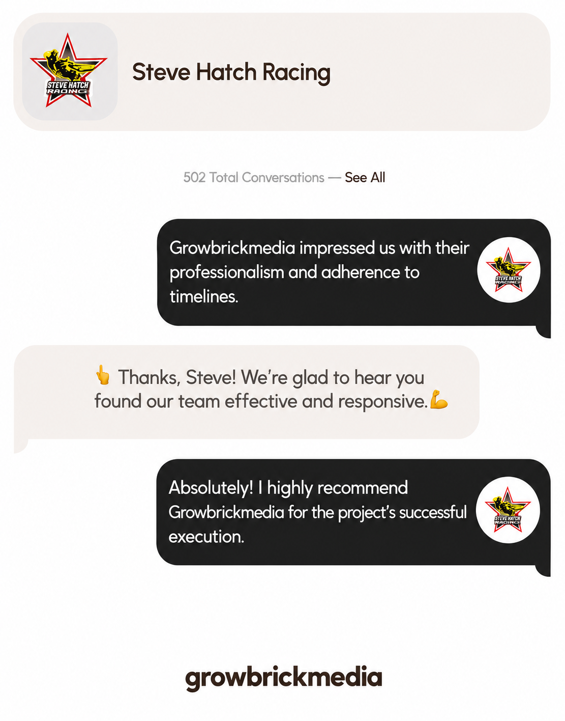 Client testimonial
